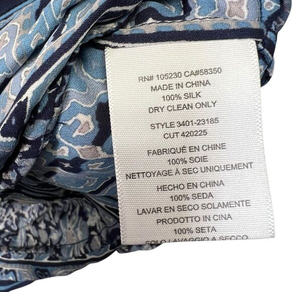 Joie Silk Blouse Blue Floral Print 174 small - Picture 10 of 16